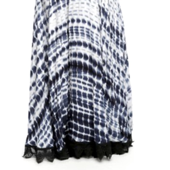 LINE & DOT NWT FRENCH BLUE TIE-DYE MAXI COVER UP - Picture 6 of 10